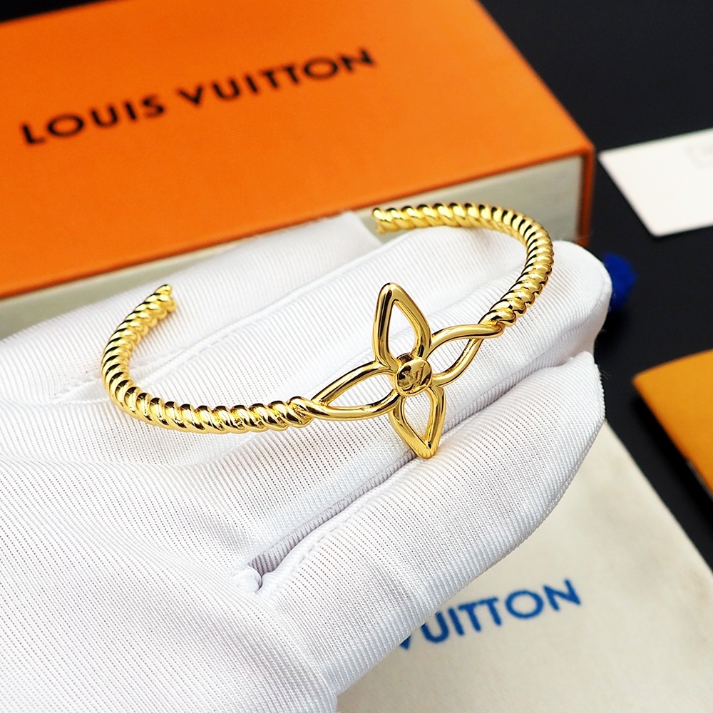 LV Silver Logo-Accented Bracelet 136