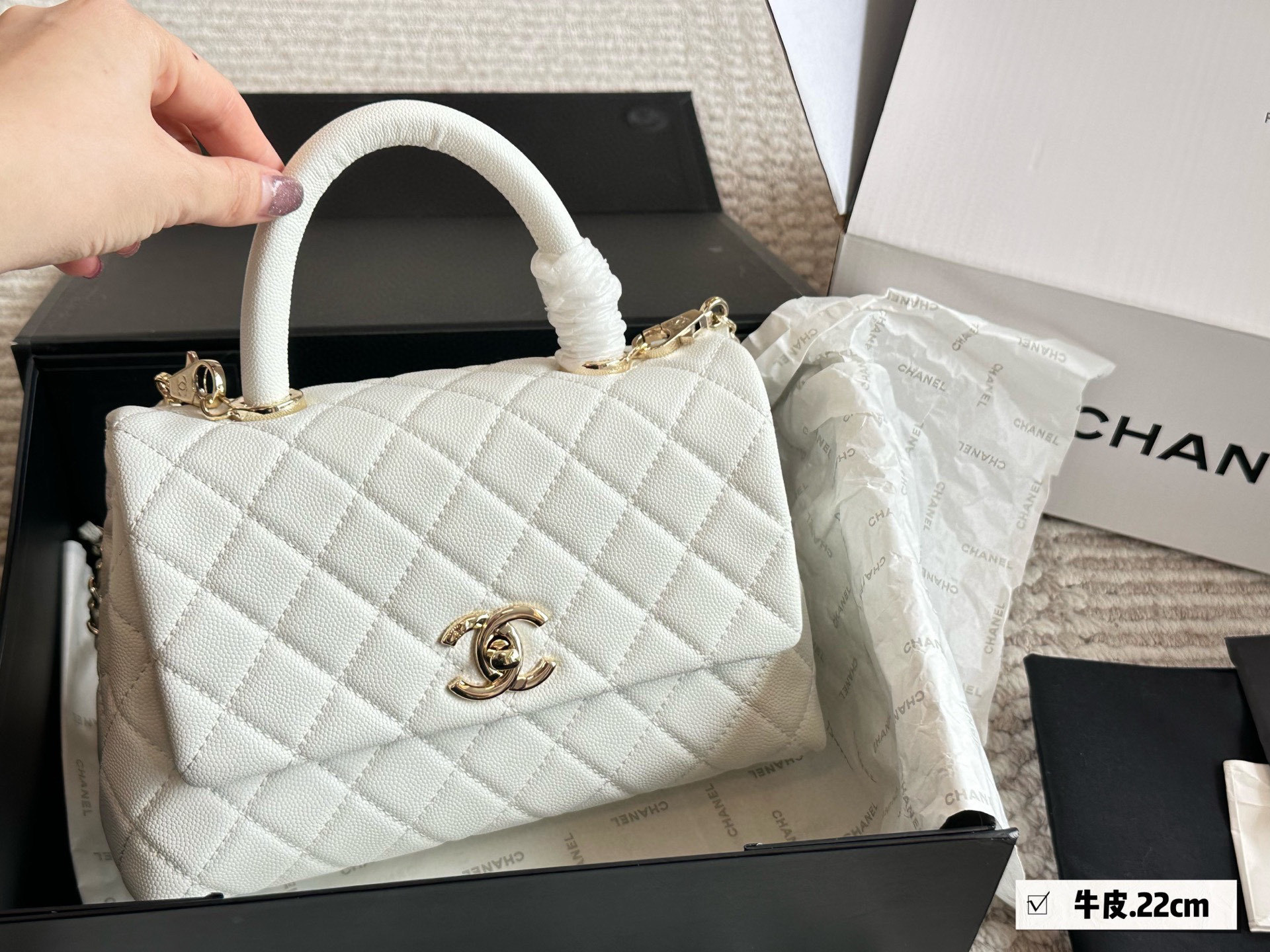 Chanel Silver Quilted Bag 1263