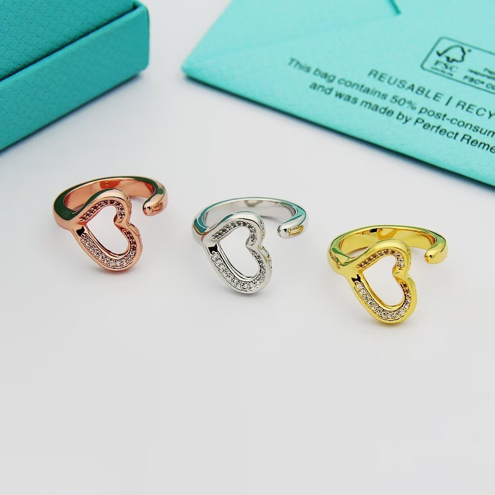 Tiffany Rose Gold Logo-Accented Ring 059