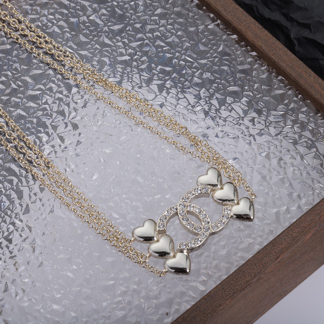 Chanel Silver Logo-Accented Necklace 1037