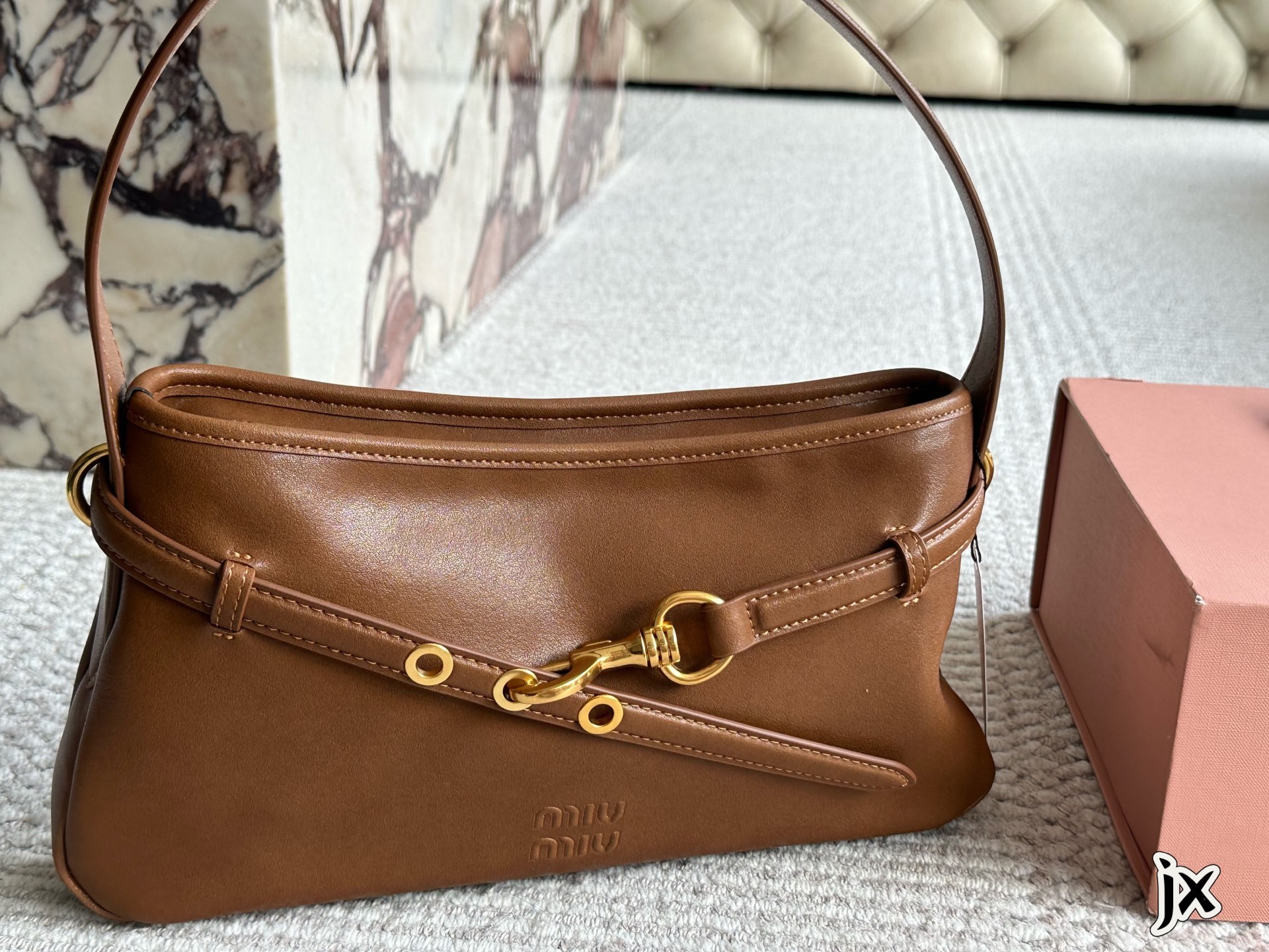 Miu Miu Rose Gold Vintage-Inspired Bag 164