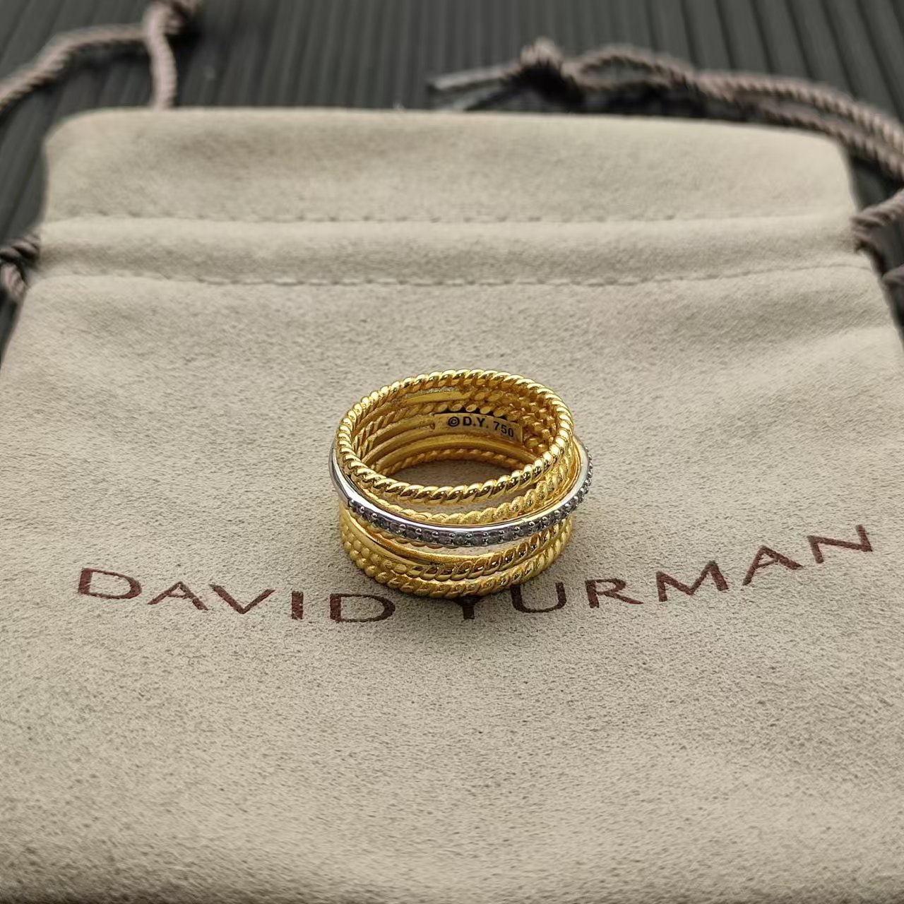 David Yurman Gold Logo-Accented Ring 289