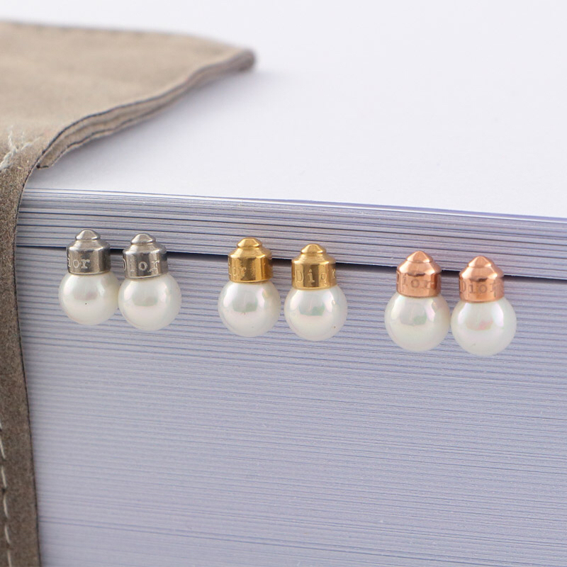 Dior Silver Logo-Accented Earrings 003