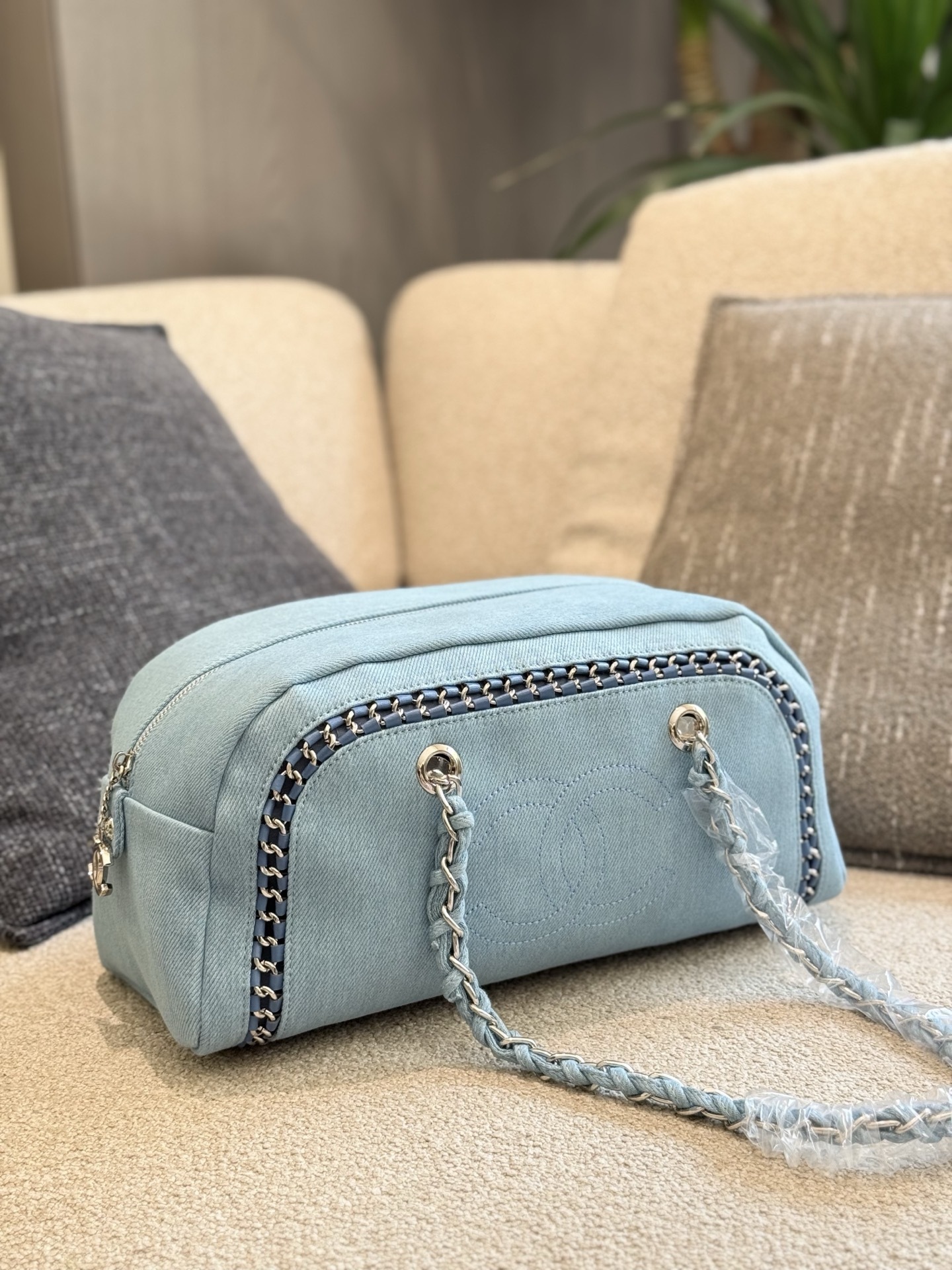 Chanel Blue Quilted Bag 1314