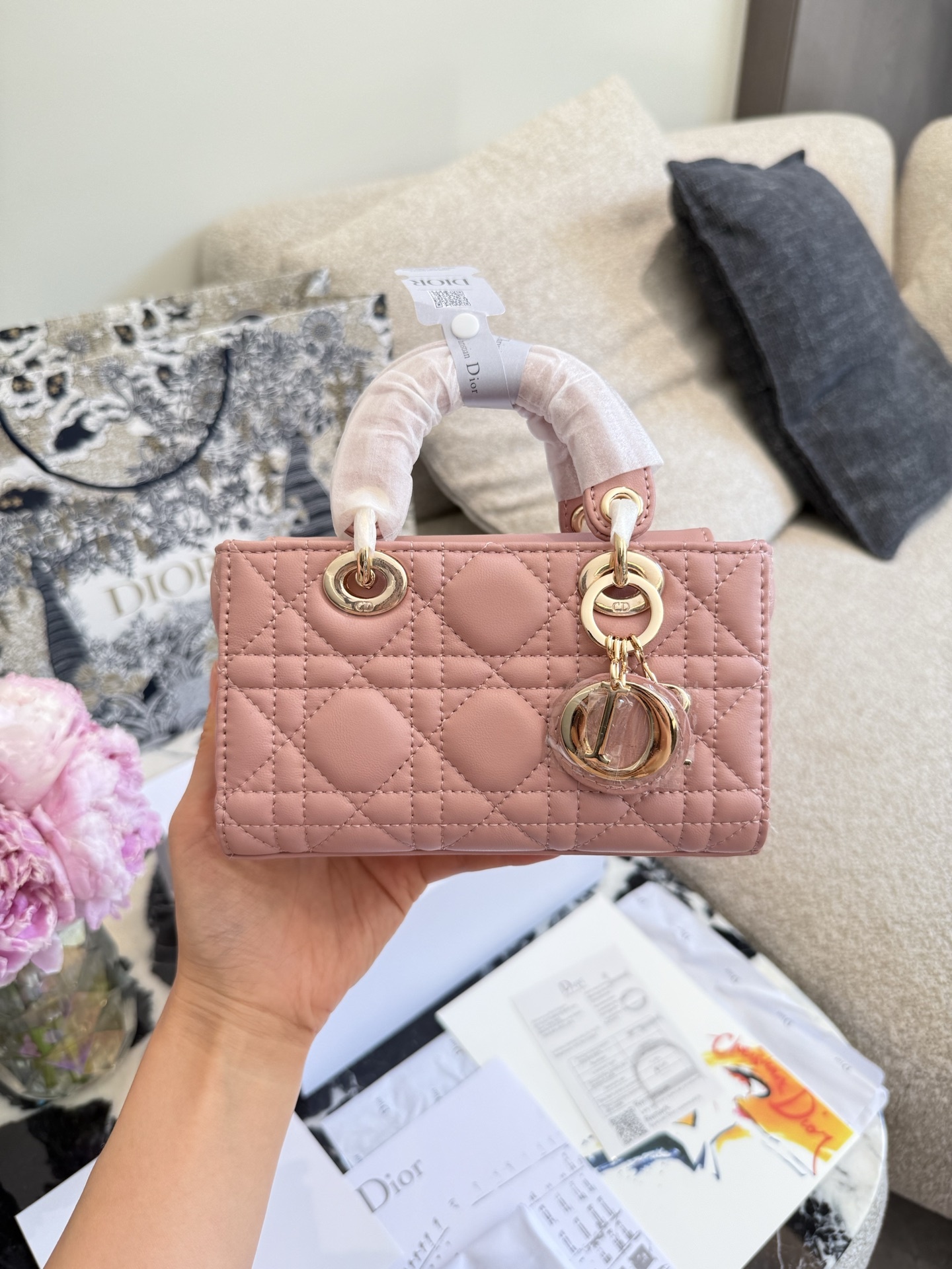 Dior d-joy Rose Gold Vintage-Inspired Bag 714