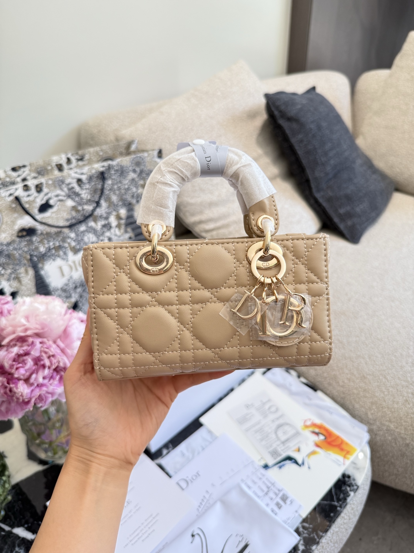 Dior d-joy Rose Gold Vintage-Inspired Bag 714