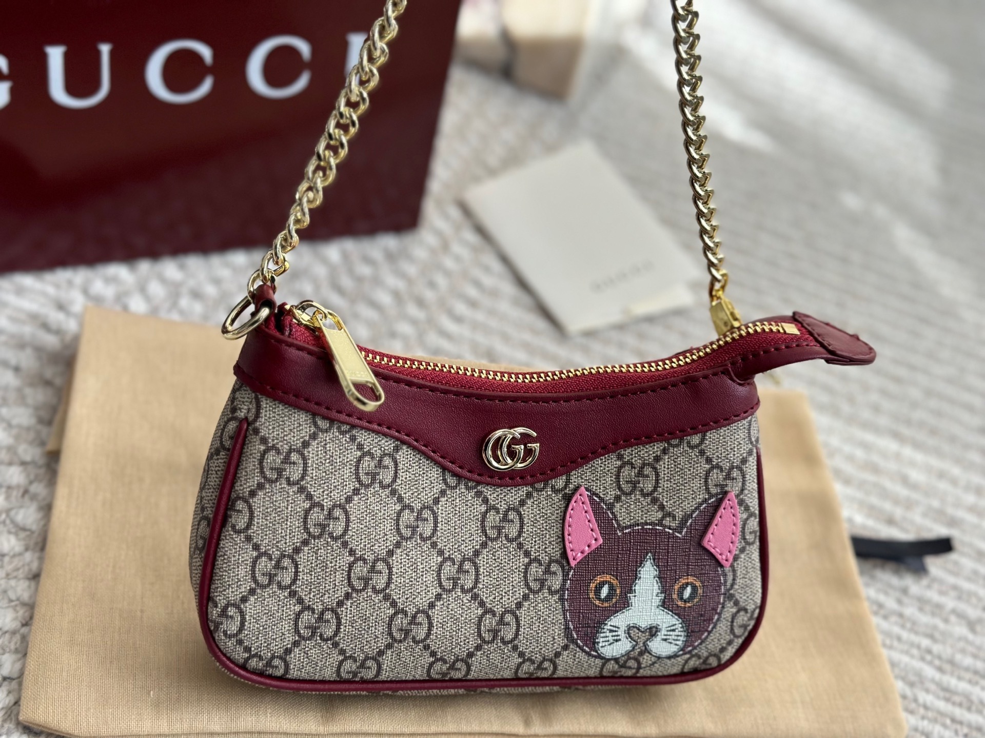 Gucci Rose Gold Quilted Bag 570