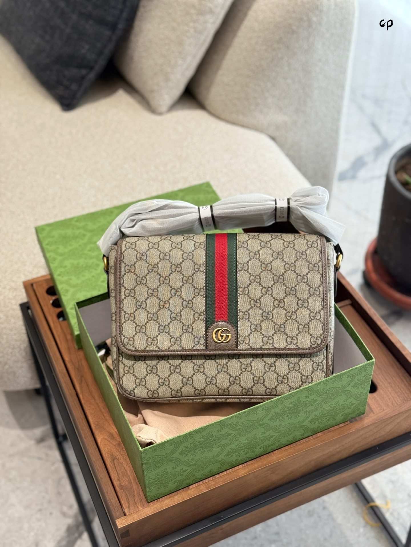 Gucci Green Quilted Bag 556