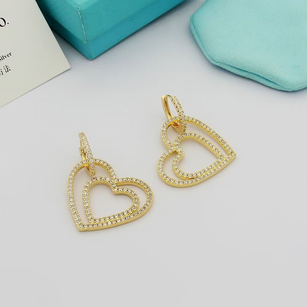 Tiffany Rose Gold Logo-Accented Earrings 238
