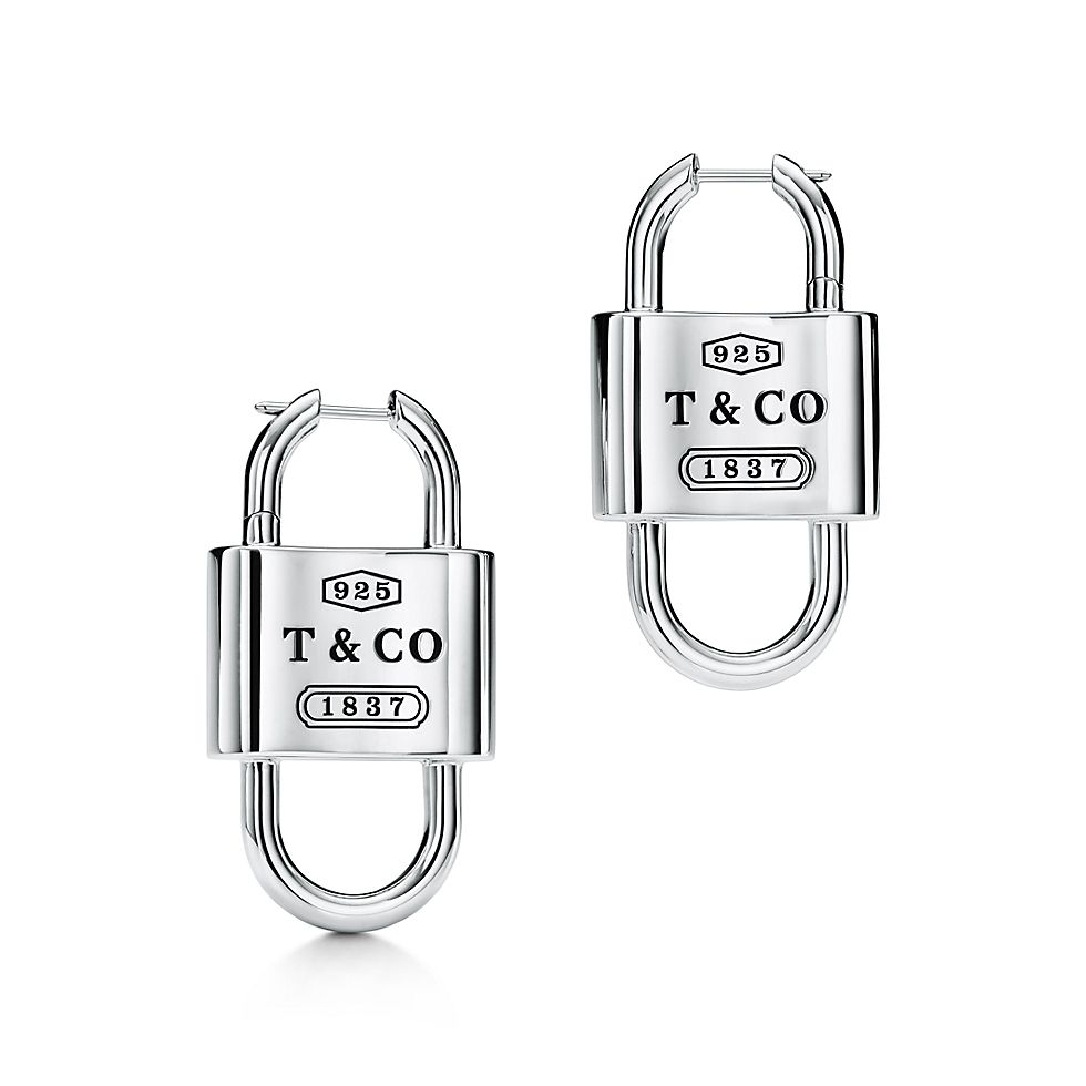 Tiffany Silver Logo-Accented Earrings 149