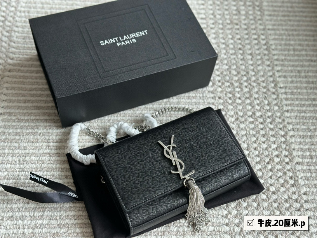 YSL Silver Logo-Accented Bag 142