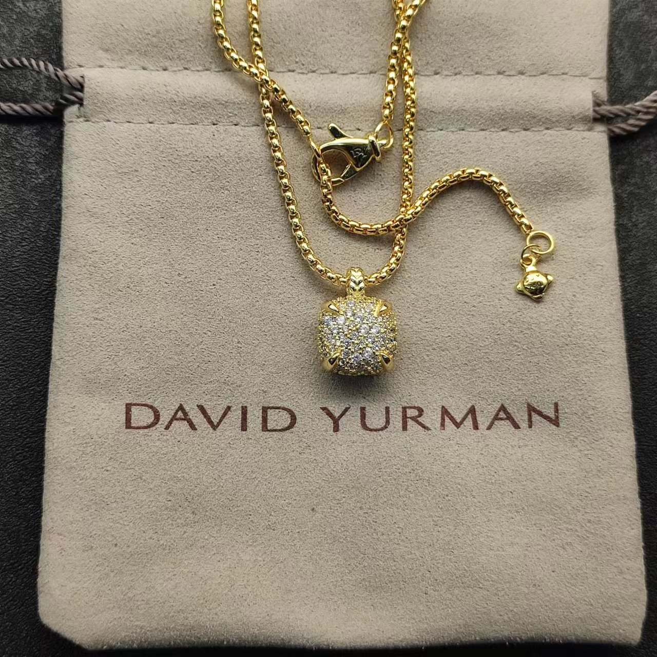 David Yurman Silver Logo-Accented Necklace 169