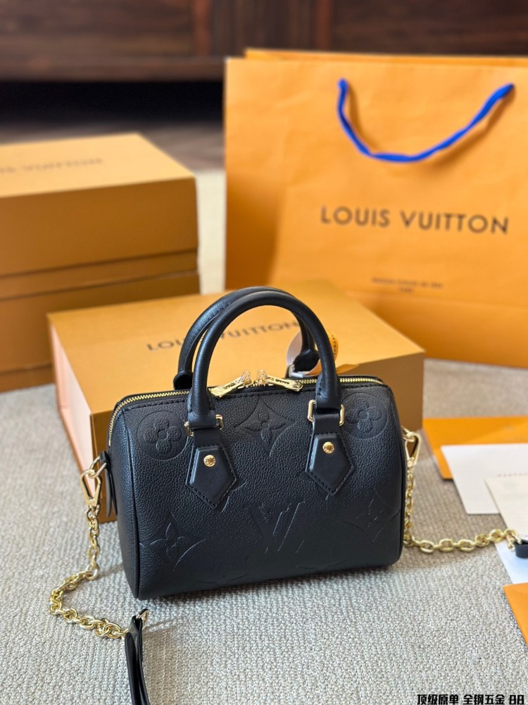 LV bag Speedy  leather bag 20cm
