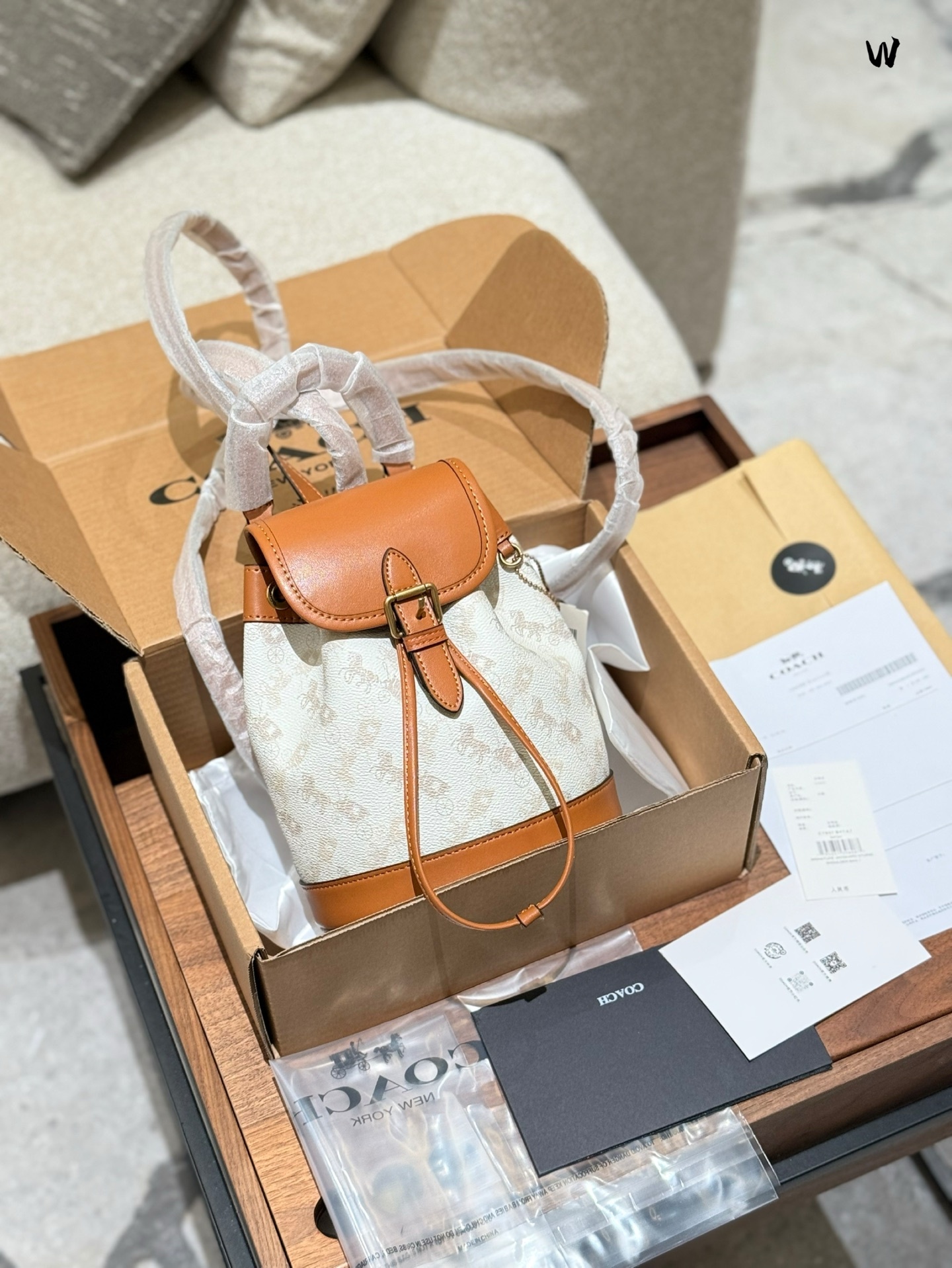 Coach Rose Gold Vintage-Inspired Bag 051