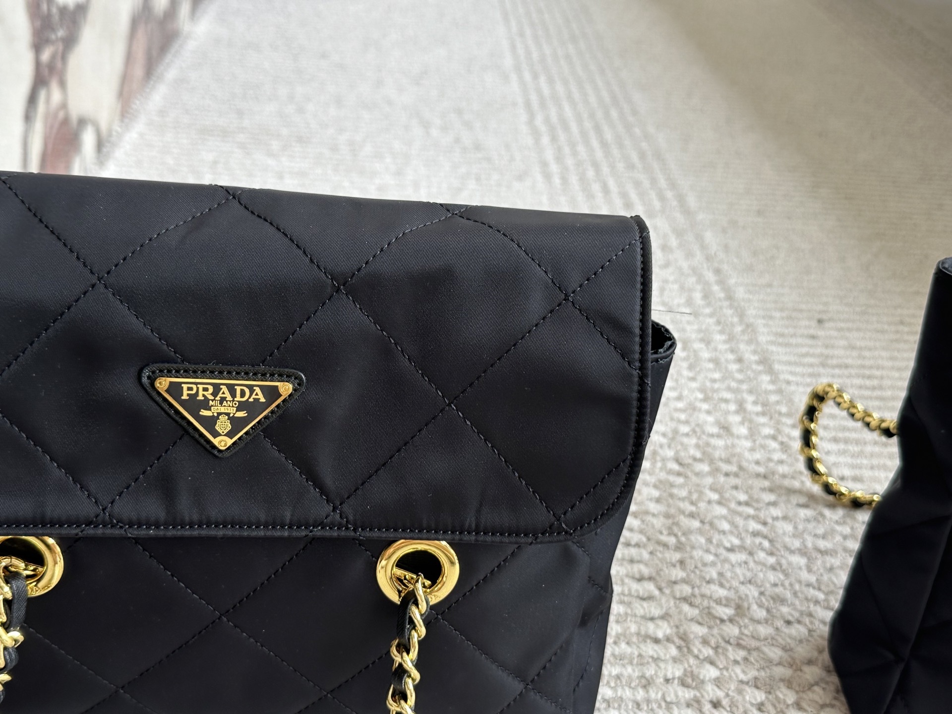 Prada Gold Quilted Bag 057