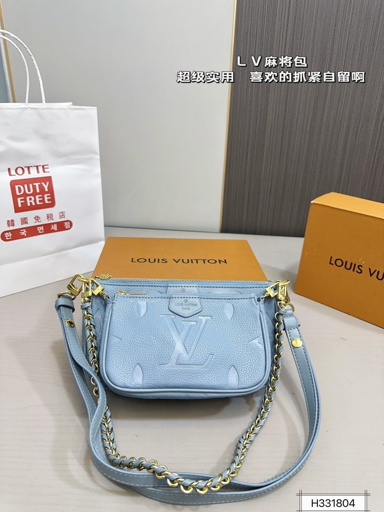 LV Blue Logo-Accented Bag pochetteLV 1620