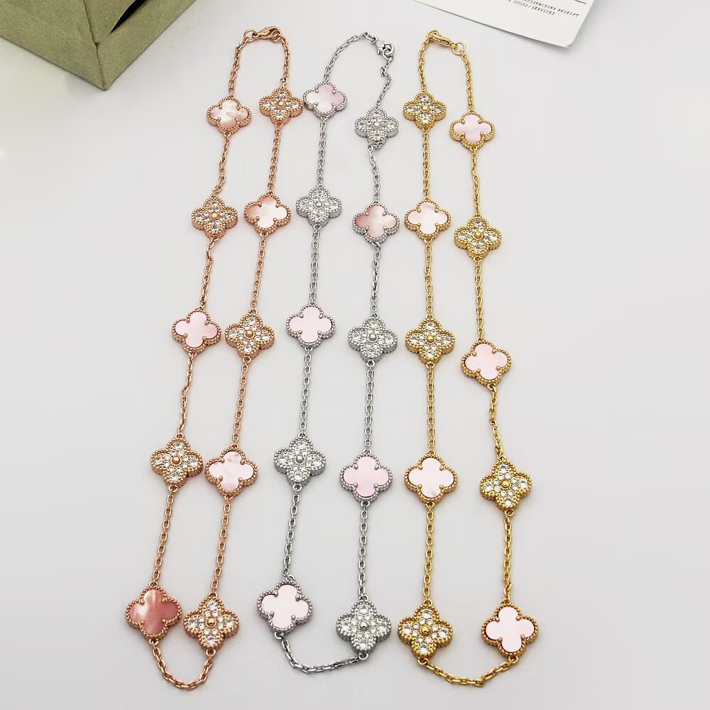 Van Cleef Rose Gold Vintage-Inspired Necklace 063