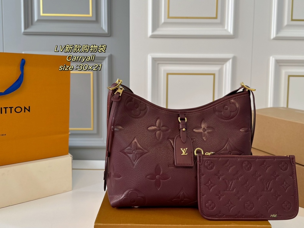 LV bag carryall leather bag 30cm