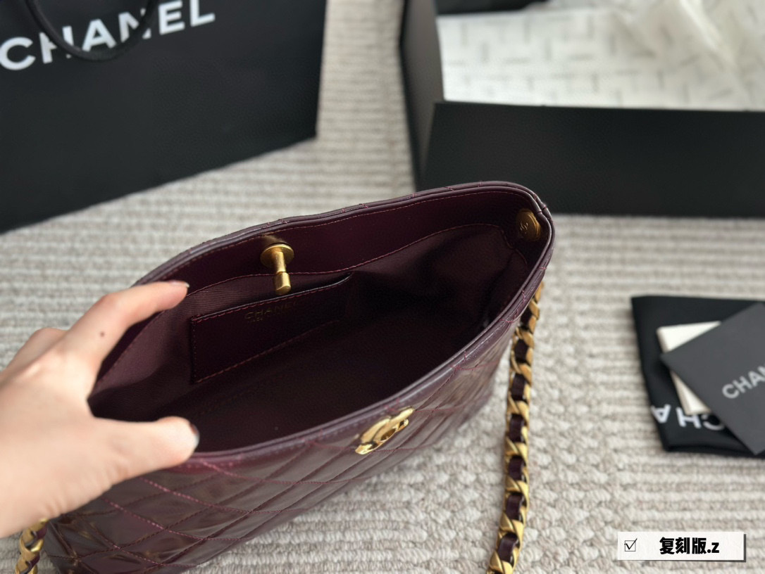 Chanel Rose Gold Quilted Bag 1245