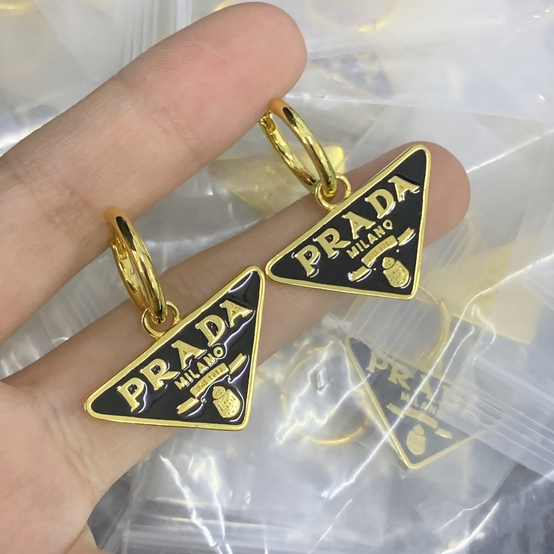 Prada Gold Delicate Earrings 142