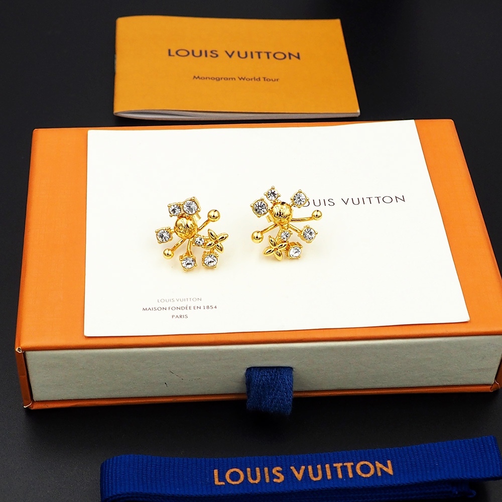 LV Rose Gold Vintage-Inspired Earrings 222