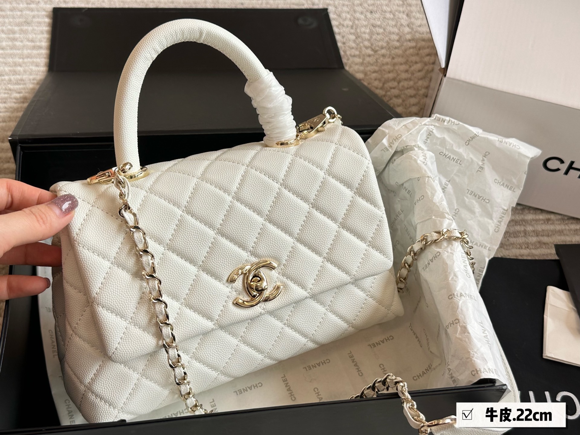Chanel Silver Quilted Bag 1263