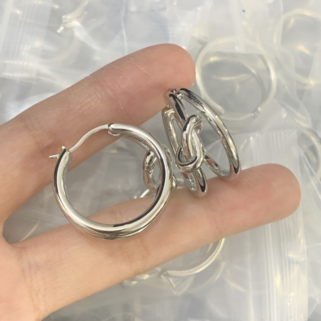 Celine Silver Logo-Accented Earrings 150