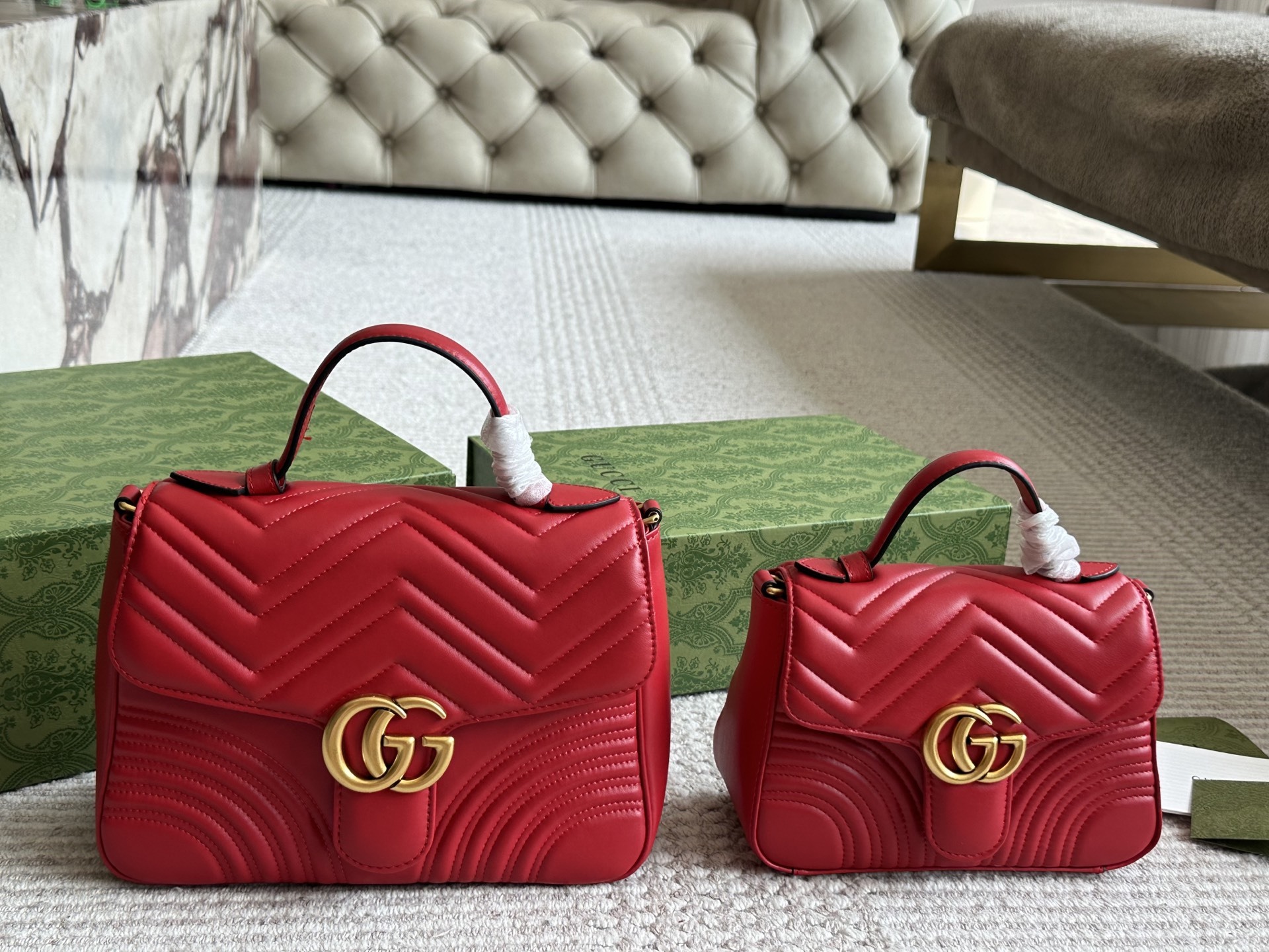 Gucci Gold Quilted Bag 542