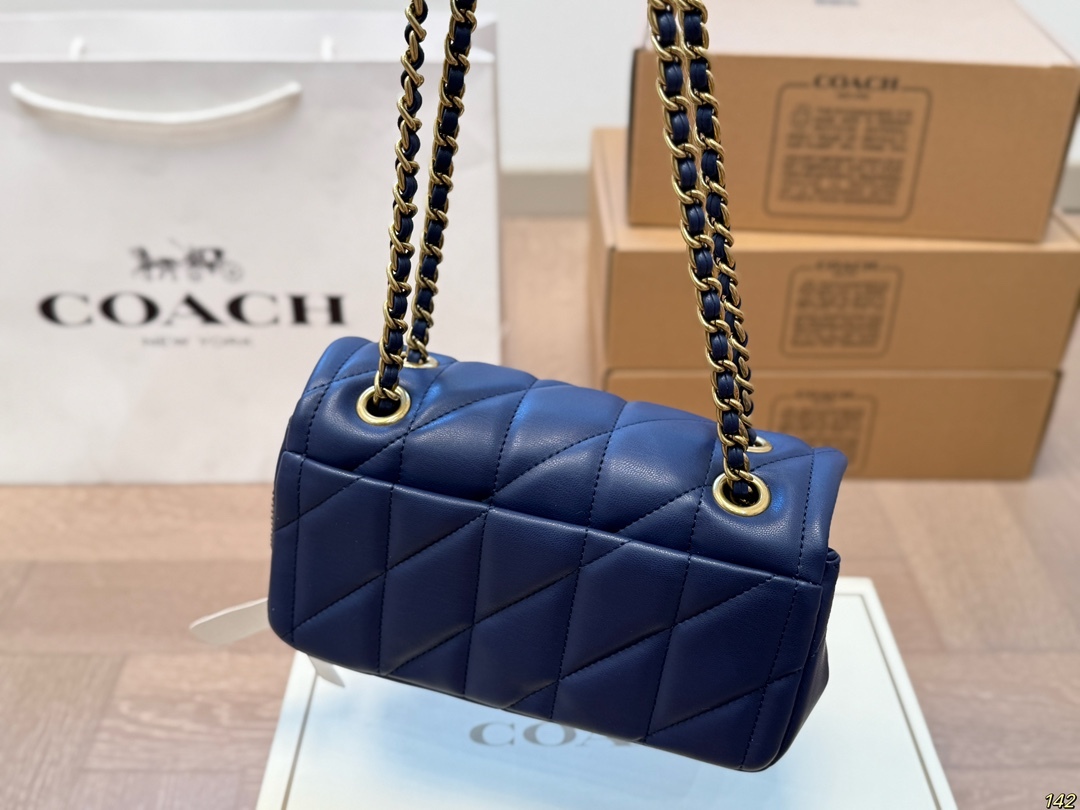 Coach Blue Logo-Accented Bag 186