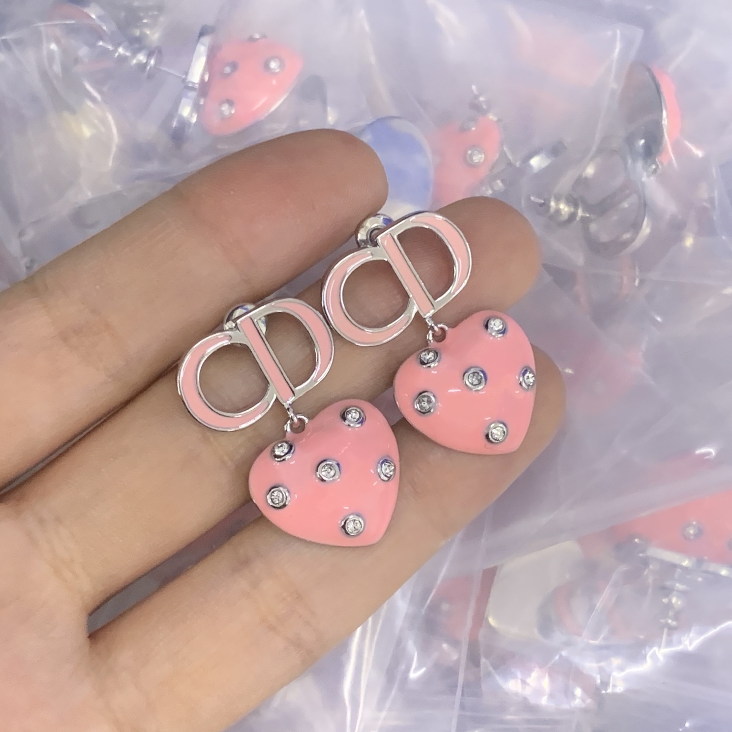 Dior Pink Vintage-Inspired Earrings 535