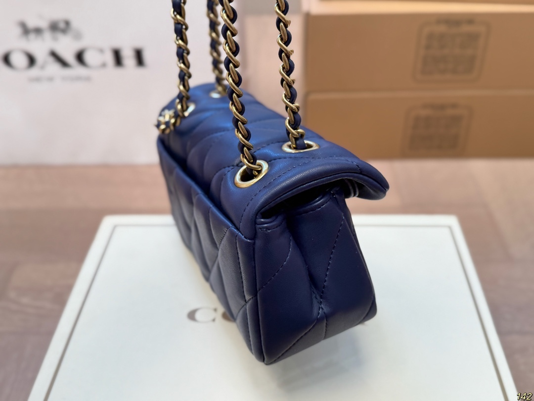 Coach Blue Logo-Accented Bag 186