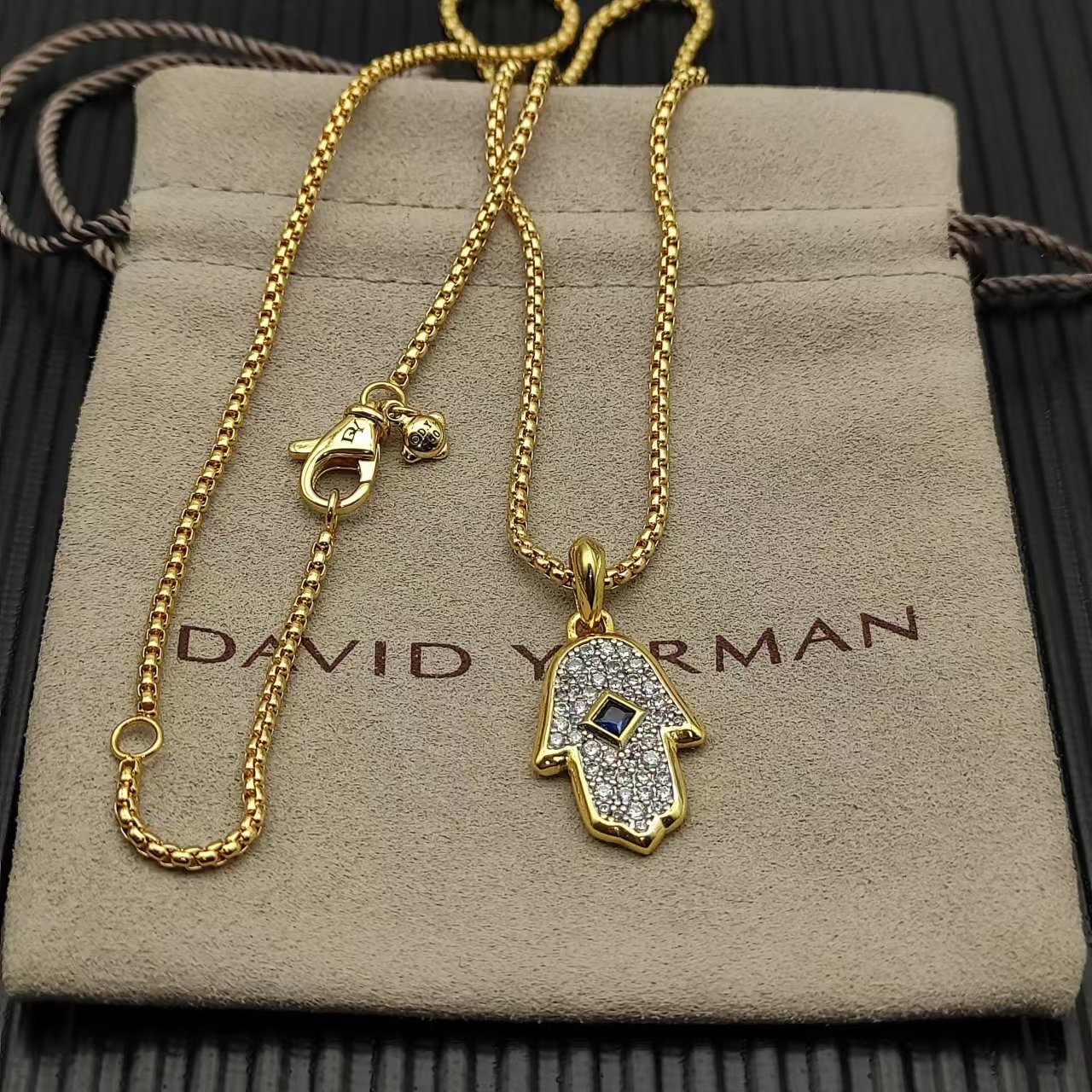 David Yurman Silver Logo-Accented Necklace 178