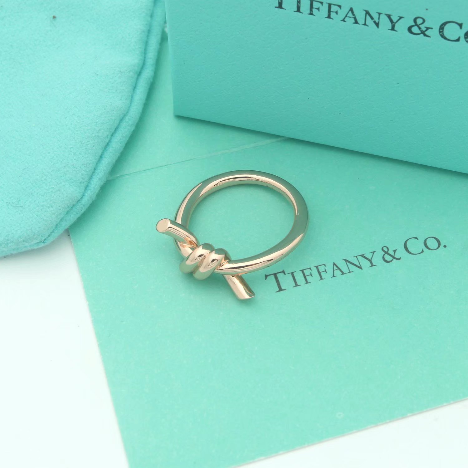 Tiffany Gold Logo-Accented Ring 051