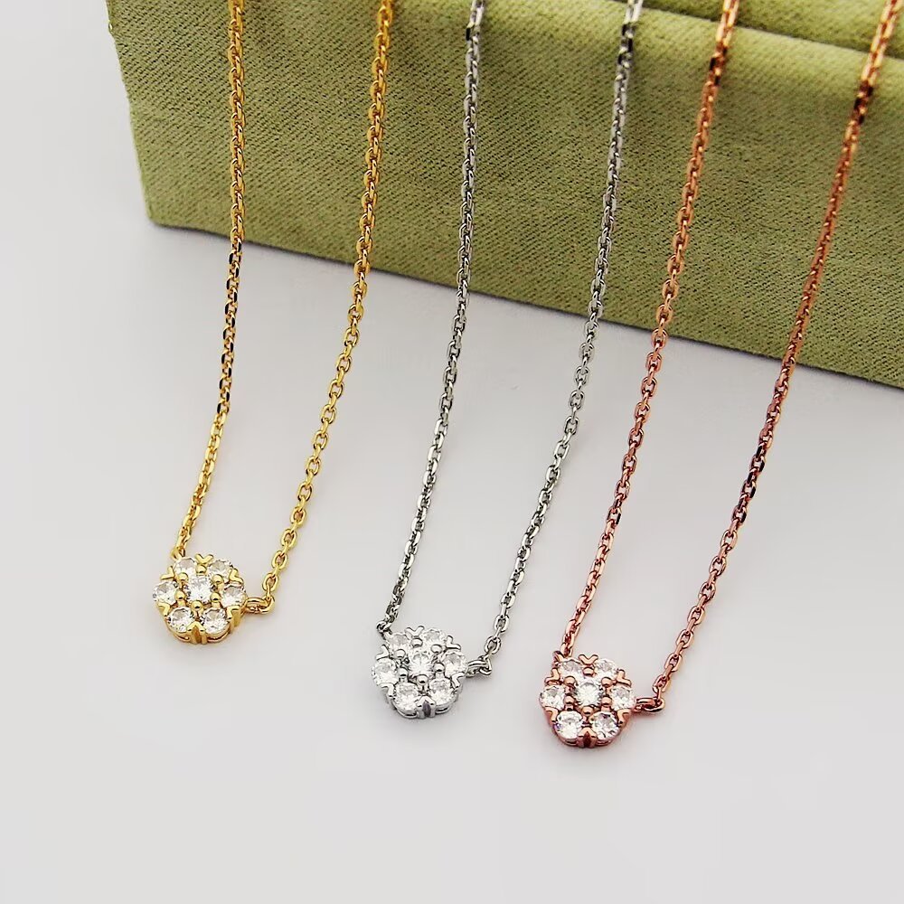 Van Cleef Rose Gold Logo-Accented Necklace 007