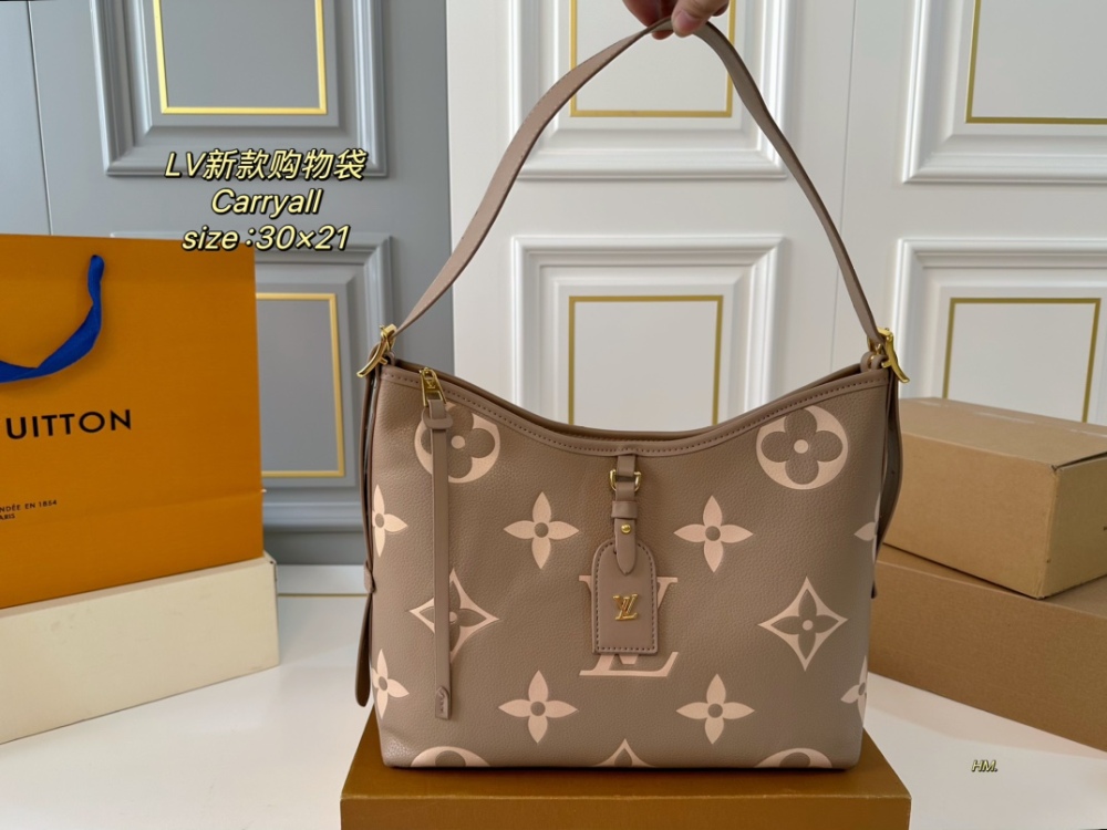 LV bag carryall leather bag 30cm