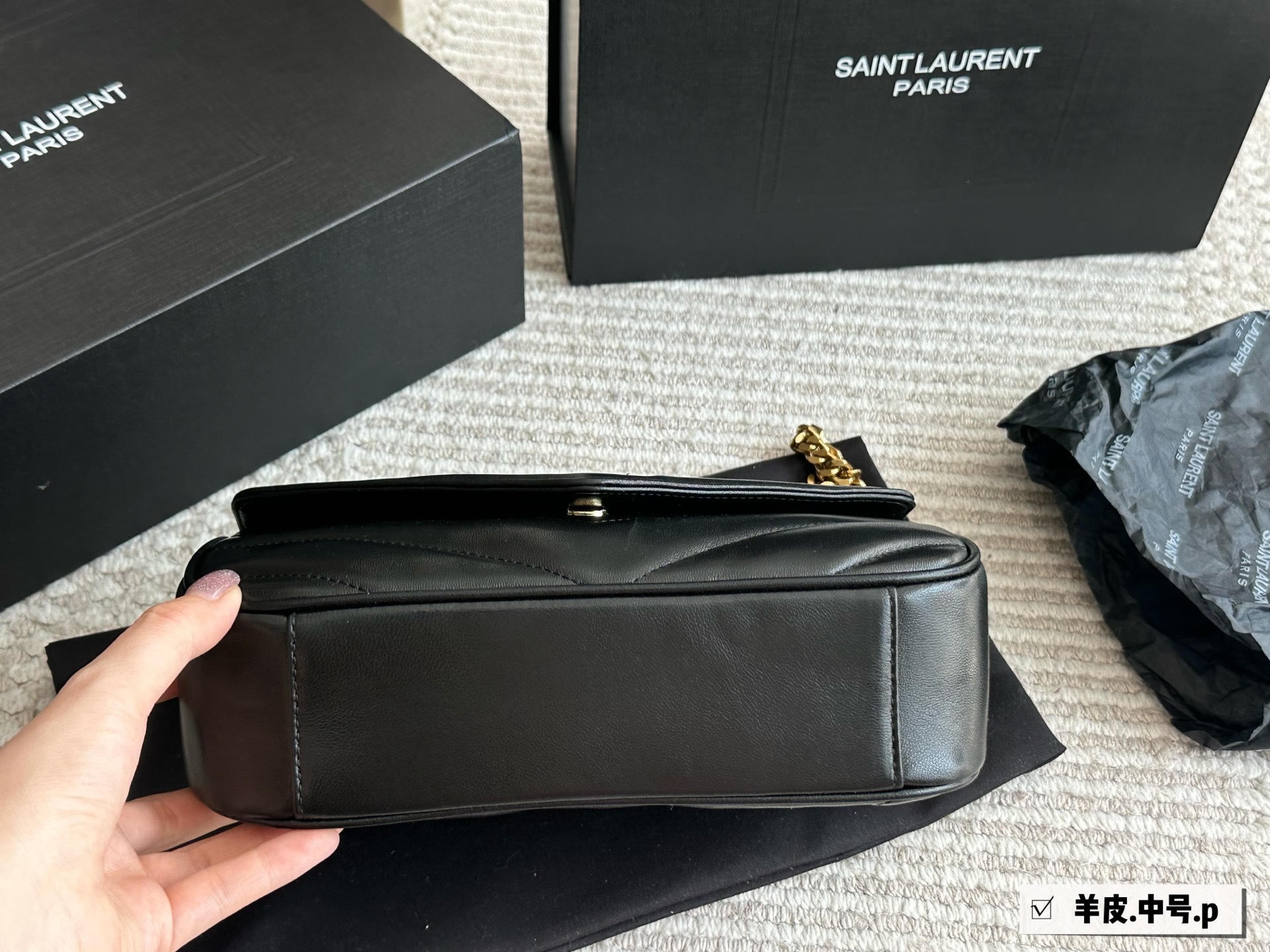 YSL Black Vintage-Inspired Bag 113