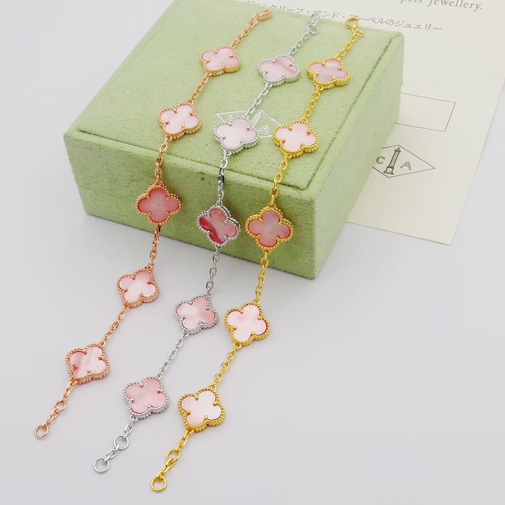 Van Cleef Rose Gold Vintage-Inspired Bracelet 088