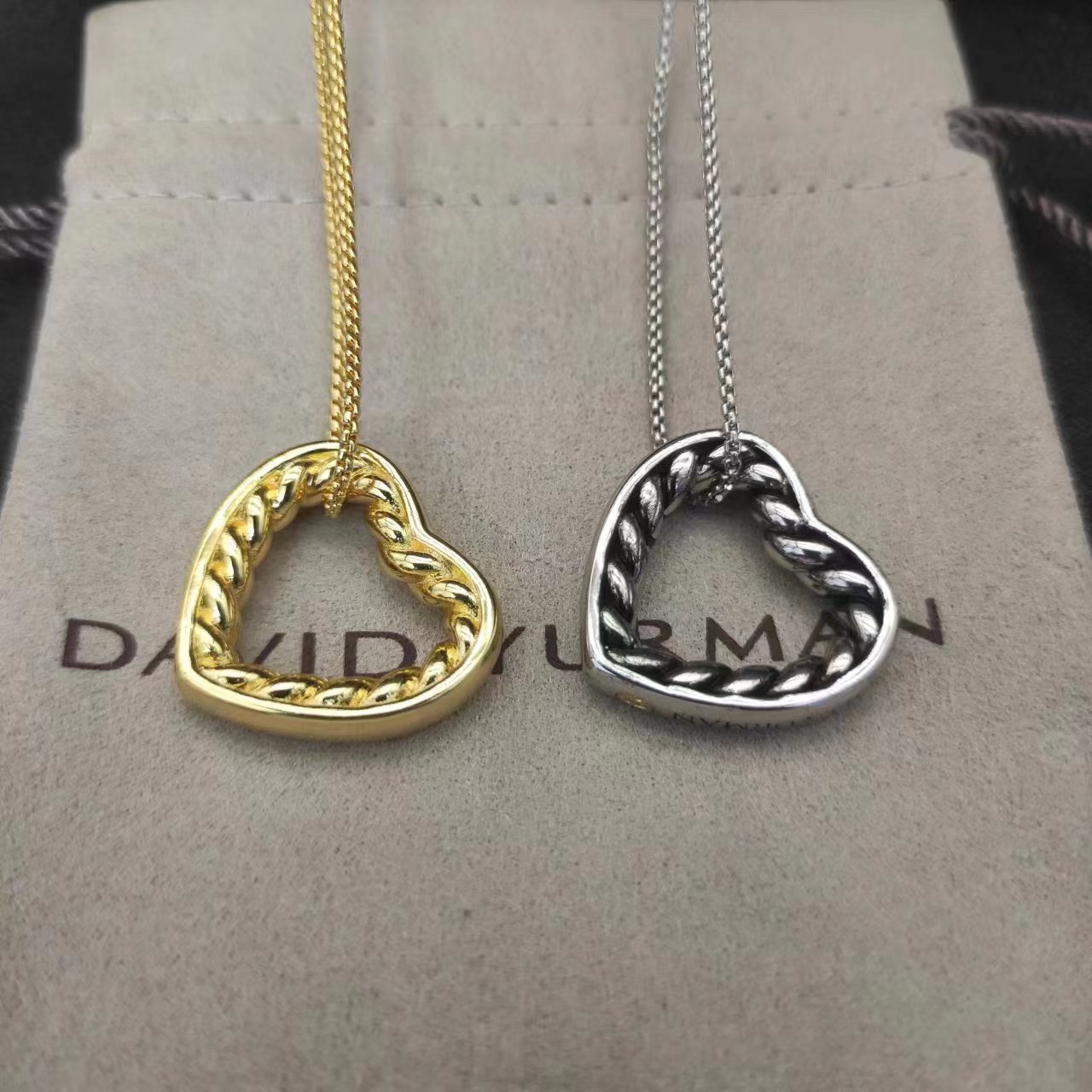 David Yurman Silver Logo-Accented Necklace 136