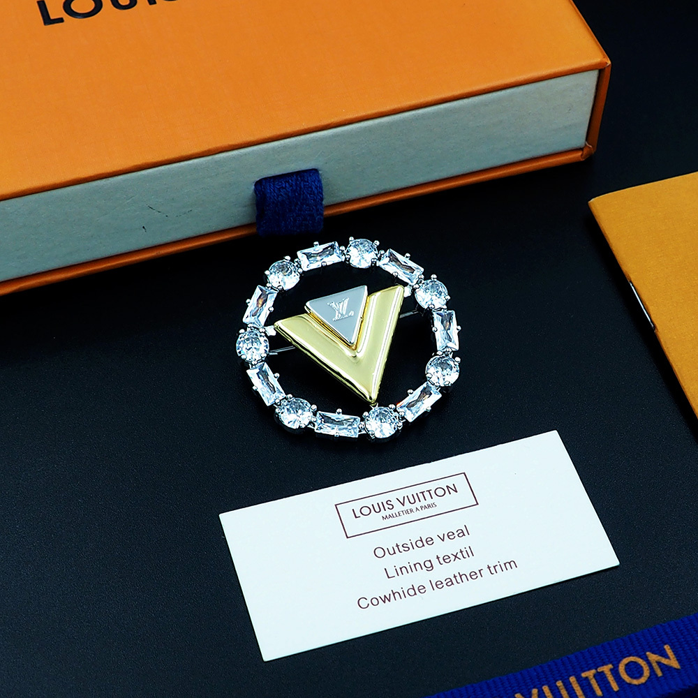 LV Silver Logo-Accented Brooch 240