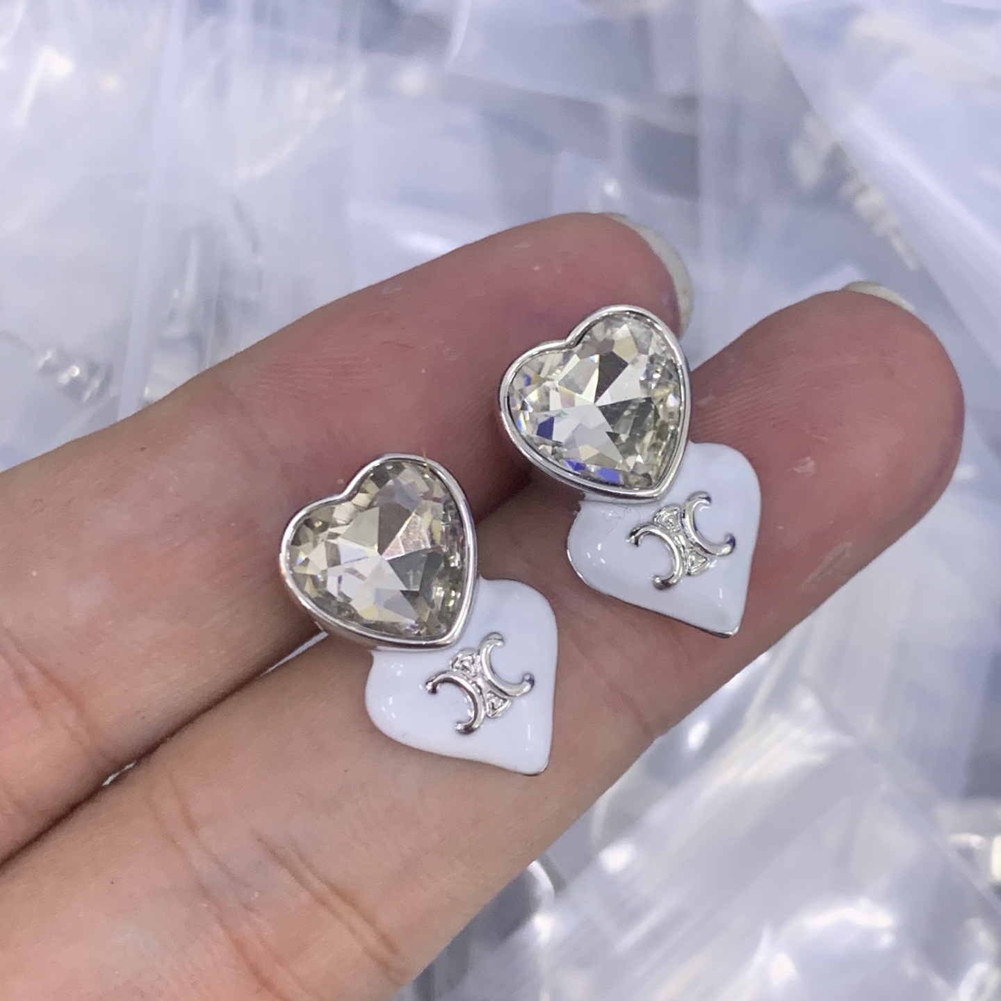 Celine Silver Logo-Accented Earrings 159