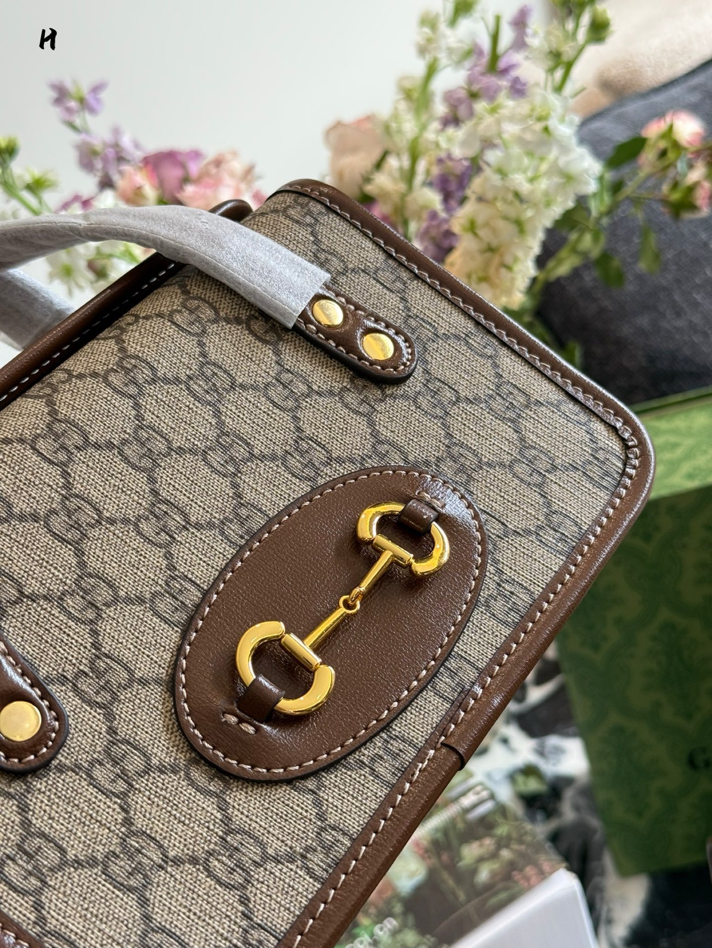 Gucci Beige Vintage-Inspired Bag 555