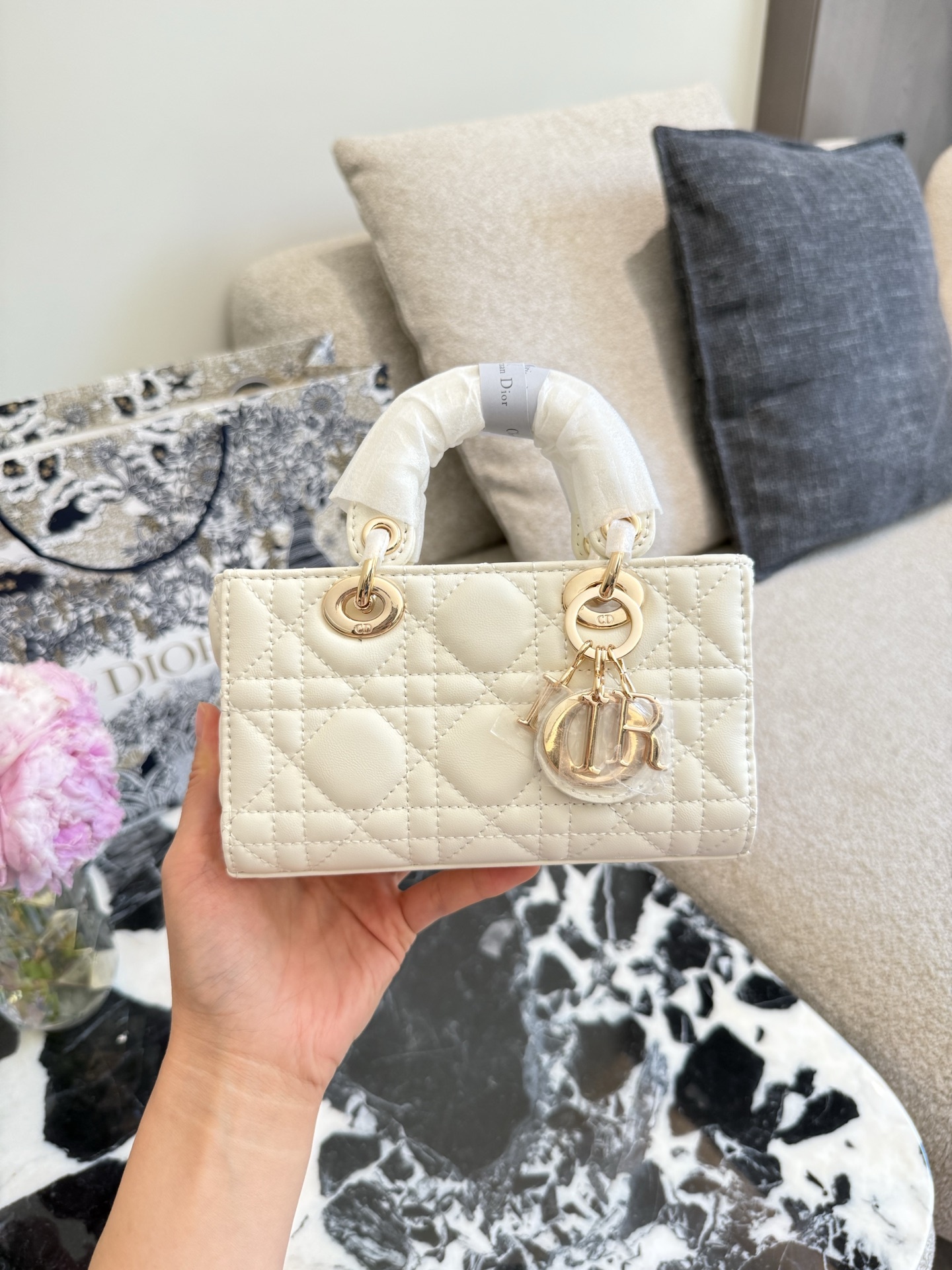 Dior d-joy Rose Gold Vintage-Inspired Bag 714