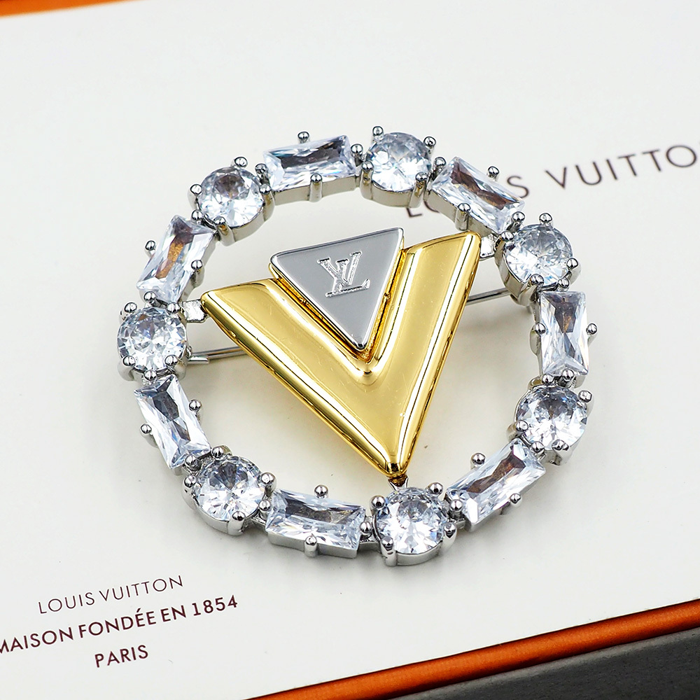 LV Silver Logo-Accented Brooch 240