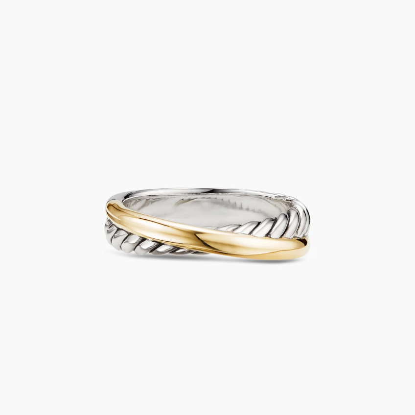 David Yurman Silver Logo-Accented Ring 283