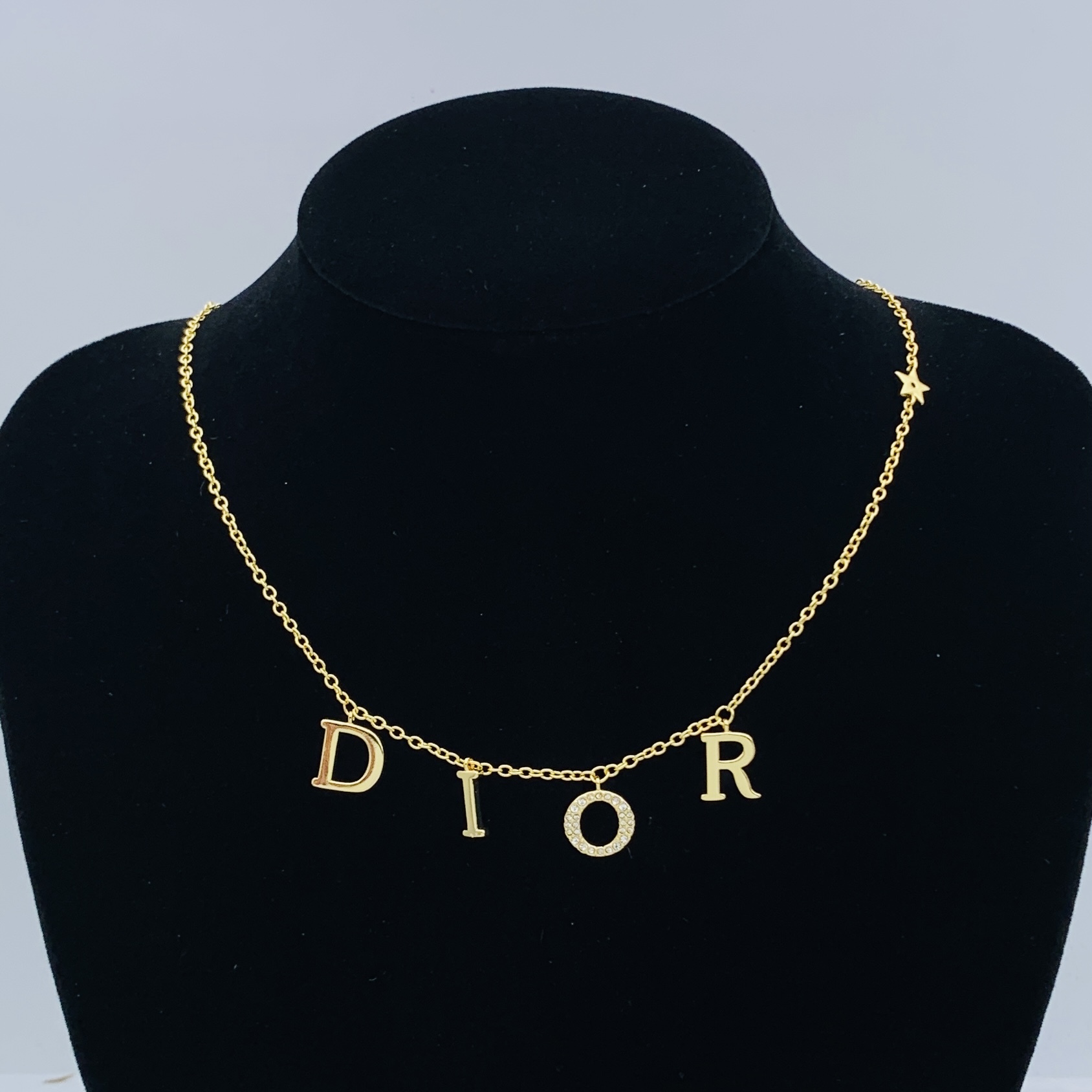 Dior Rose Gold Logo-Accented Necklace 359