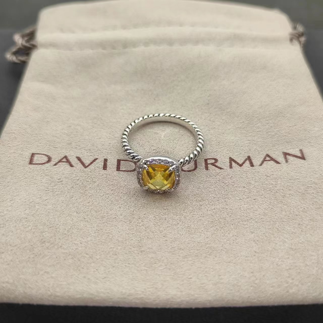 David Yurman Silver Logo-Accented Ring 280