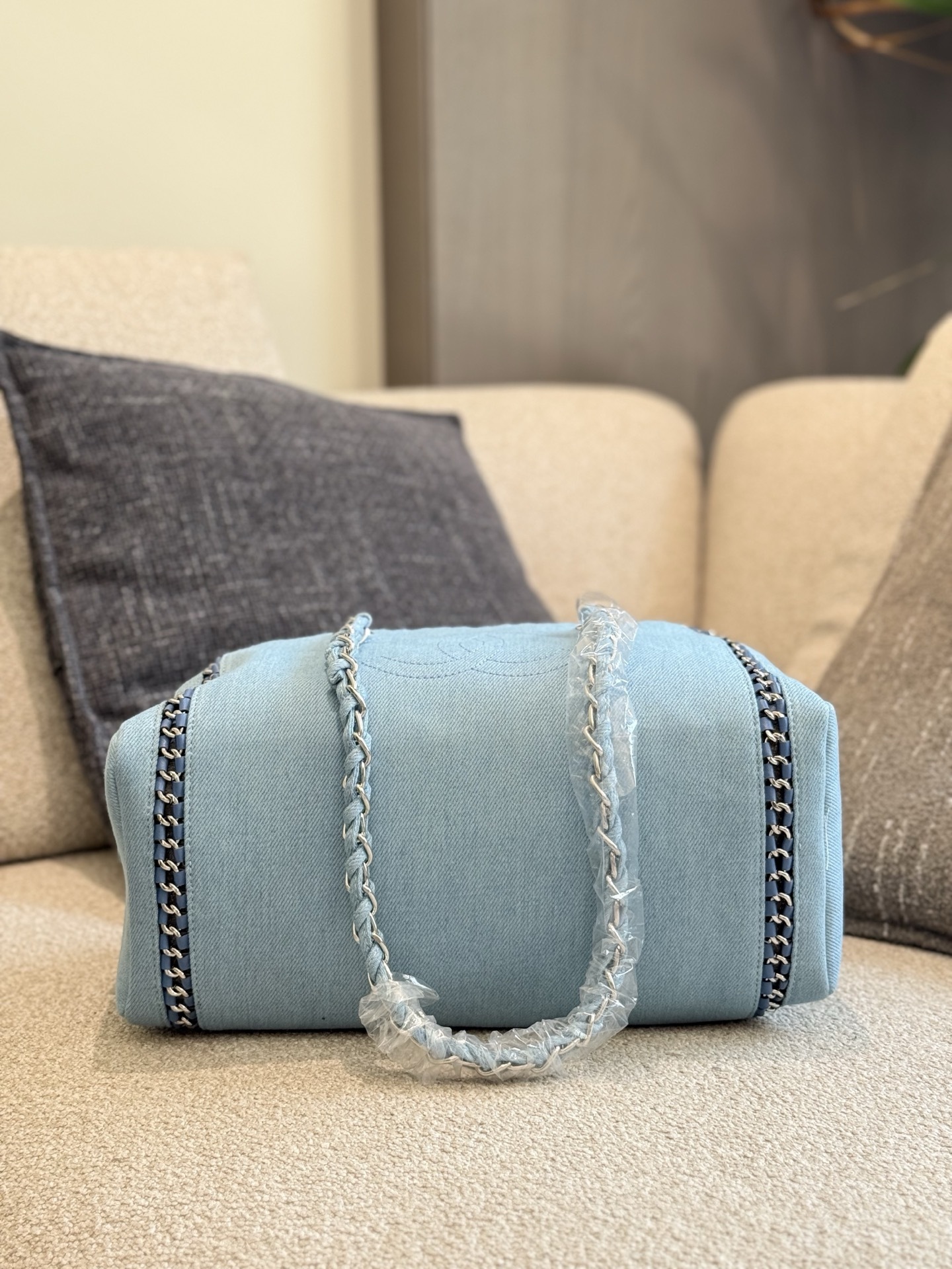 Chanel Blue Quilted Bag 1314