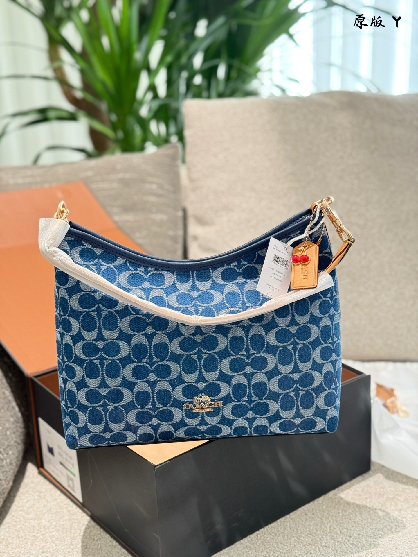 Coach Blue Quilted Bag 080