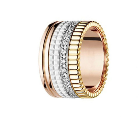 Boucheron Rose Gold Textured Ring 001