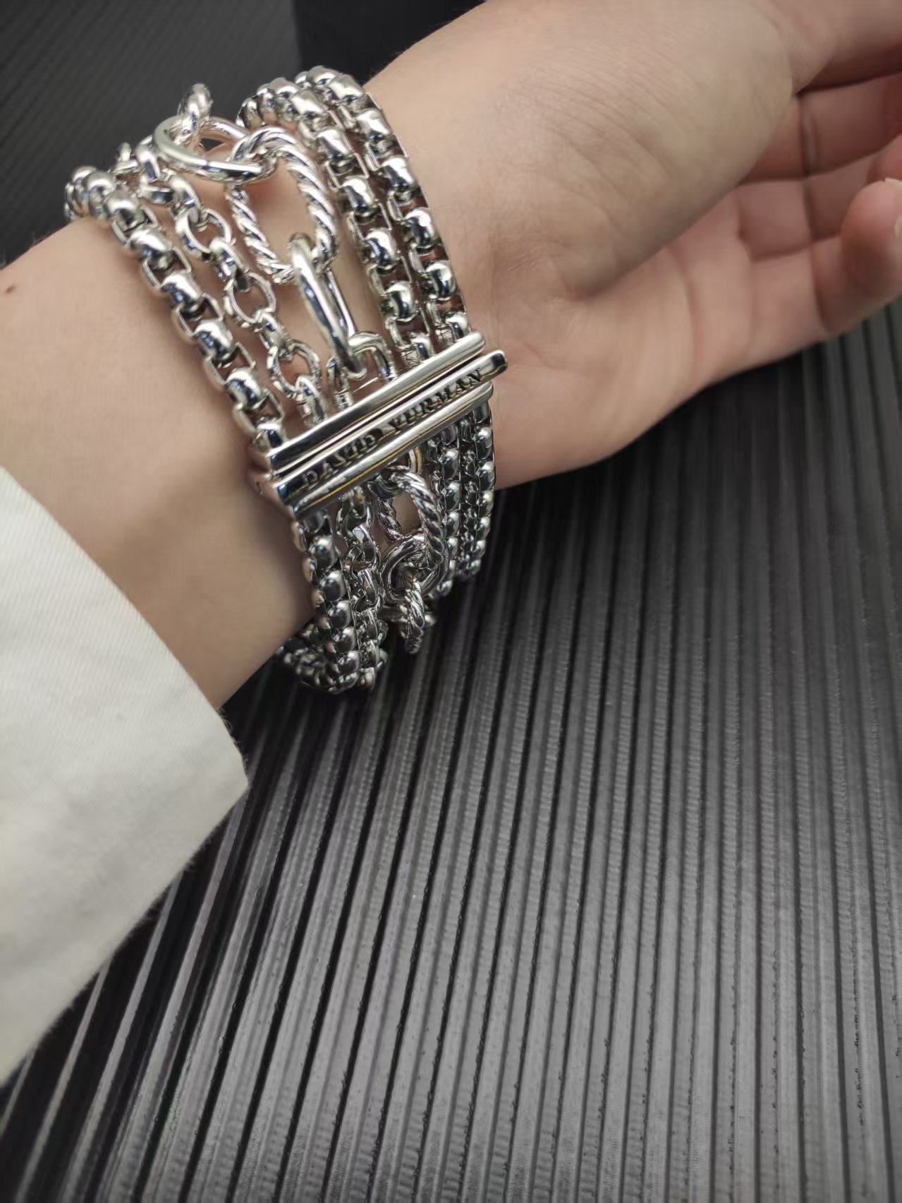 David Yurman Silver Vintage-Inspired Bracelet 106